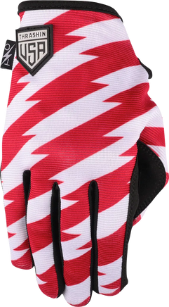THRASHIN SUPPLY CO. Stars & Bolts Stealth Gloves - Red/Blue - Medium SV1-12-09