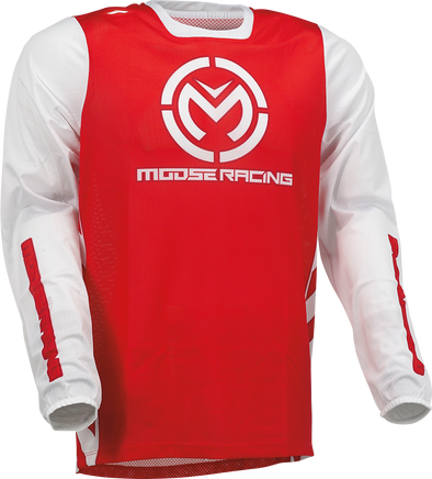 MOOSE OFFROAD Sahara Jersey - Red/White - Large 2910-7428