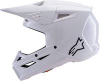 Sm3 Solid Helmet White Glossy Lg