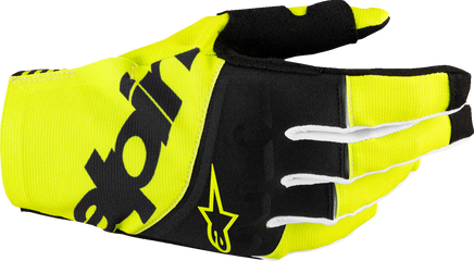 ALPINESTARS Techstar MX Gloves - Black/Fluo Yellow - Santa Clara Cycle