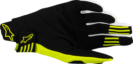 ALPINESTARS Techstar MX Gloves - Black/Fluo Yellow - Santa Clara Cycle