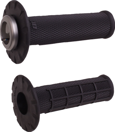 ODI Universal Lock-On Half Waffle Grips - Black/Black H21UHWB