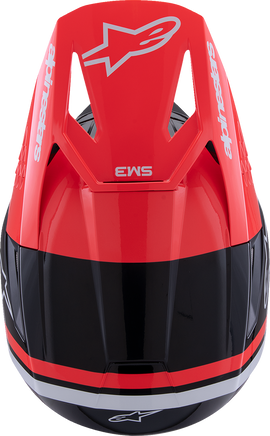 ALPINESTARS SM3 Helmet - Radium - Gloss Black/Red Fluo/White - Medium 8300826-1553-M