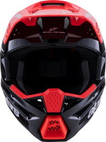 ALPINESTARS SM3 Helmet - Radium - Gloss Black/Red Fluo/White - Medium 8300826-1553-M