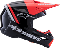 ALPINESTARS SM3 Helmet - Radium - Gloss Black/Red Fluo/White - Medium 8300826-1553-M