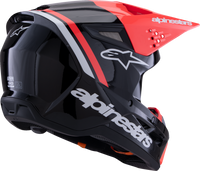 ALPINESTARS SM3 Helmet - Radium - Gloss Black/Red Fluo/White - Medium 8300826-1553-M