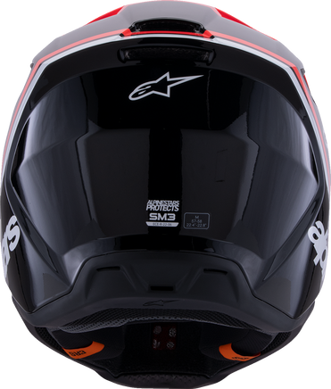 ALPINESTARS SM3 Helmet - Radium - Gloss Black/Red Fluo/White - Medium 8300826-1553-M
