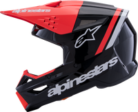 ALPINESTARS SM3 Helmet - Radium - Gloss Black/Red Fluo/White - Medium 8300826-1553-M