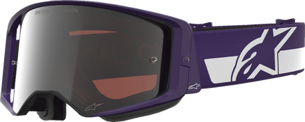 ALPINESTARS GOGGLES Supertech Goggle - Hunta 96 XXV - Purple/White - Silver Mirror Lens 5101226-3168