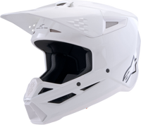 Sm3 Solid Helmet White Glossy Lg