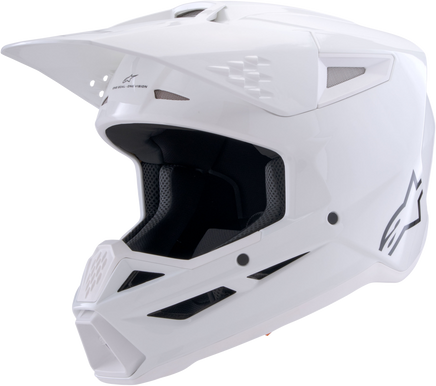 Sm3 Solid Helmet White Glossy Lg