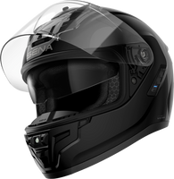 Phantom Ff Mesh Com Helmet Glossy Black Lg