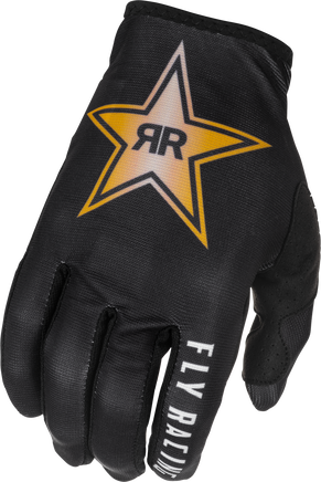 Fly Lite Rockstar Gloves Black/Gold - Santa Clara Cycle