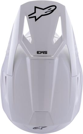 Sm3 Solid Helmet White Glossy Lg