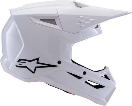 Sm3 Solid Helmet White Glossy Lg