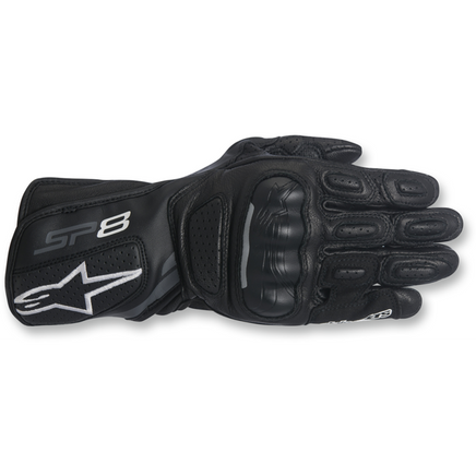 Alpinestars Stella XL SP-8 V2 Leather Gloves - Black/Dark Grey - Santa Clara Cycle