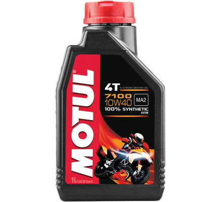Motul 7100 4T Synthetic Oil 10W40, 1 liter - Santa Clara Cycle