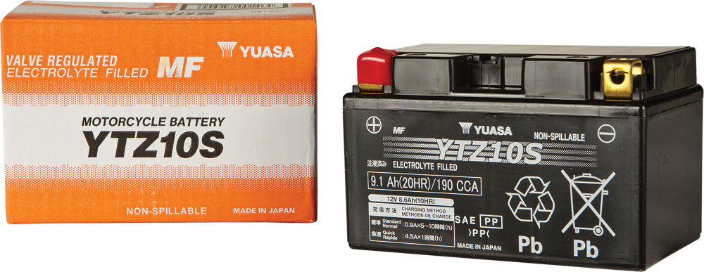 YTZ10S-BS Battery Replacement (8.6Ah, 12v, Sealed) Factory Activated,  Maintenance Free Battery Compatible with - 2015 FZ-07, 2006 CBR1000RR, 2007