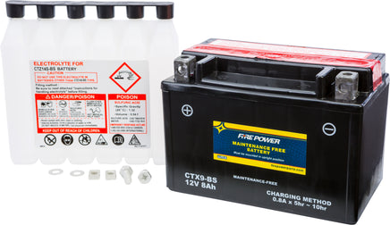 Firepower Battery Ctx9 Bs Maintenance Free - Santa Clara Cycle