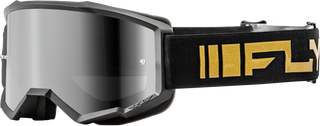 Zone Goggle Black/Gold W/ Silver Mirror/Smoke Lens