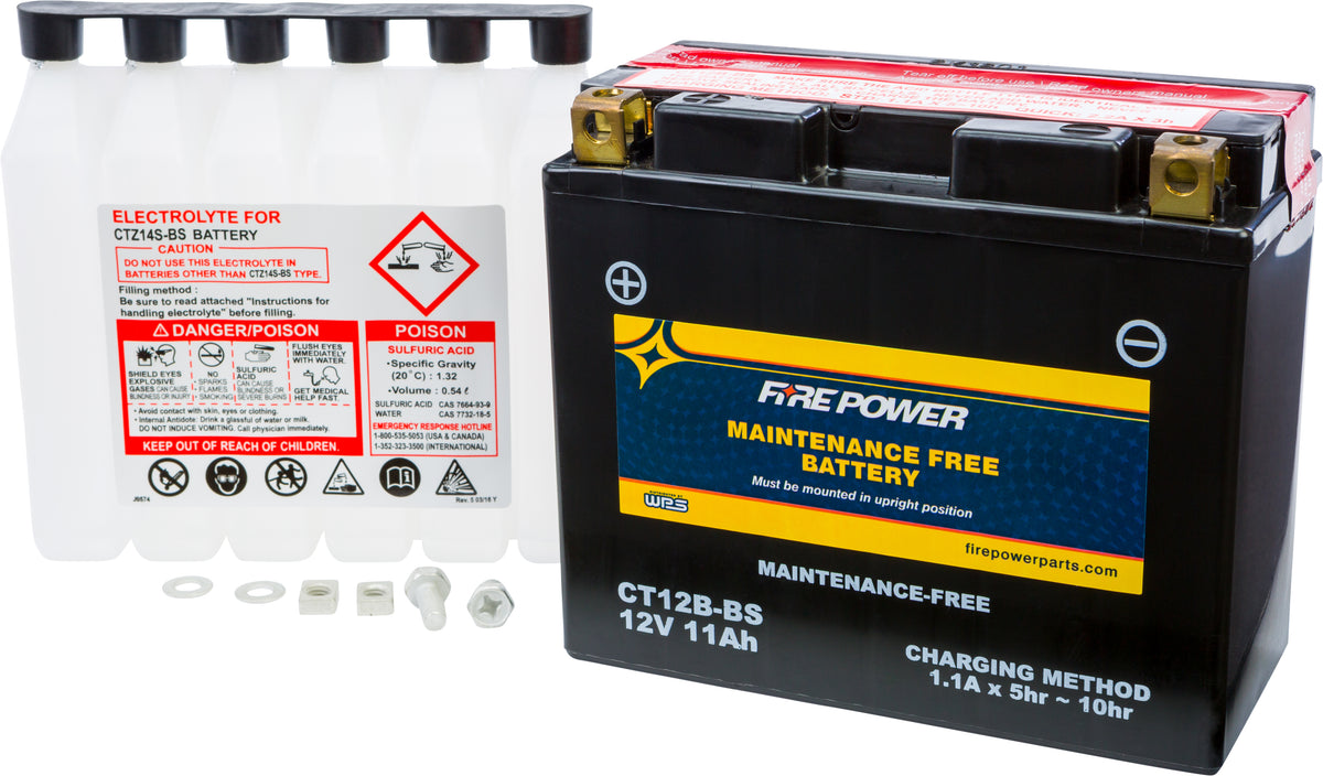 Firepower Battery Ct12b Bs Maintenance Free| Santa Clara Cycle