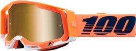 100% Racecraft 2 Goggle - Coral - True Gold Mirror Lens 50010-00018