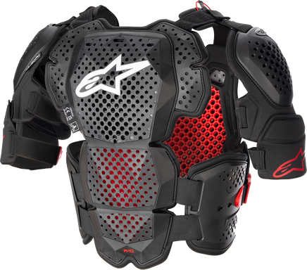 ALPINESTARS A-10 v2 Full Roost Guard - Black/Red - M/L 6700523-1431-ML