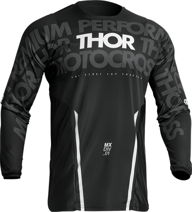 THOR Pulse Mono Jersey - Black/White - Large 2910-7099