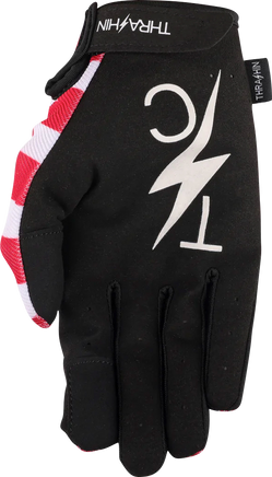 THRASHIN SUPPLY CO. Stars & Bolts Stealth Gloves - Red/Blue - Medium SV1-12-09