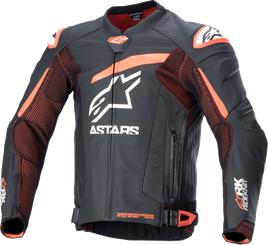 ALPINESTARS GP Plus R v4 Rideknit? Leather Jacket - Black/Red Fluo/White