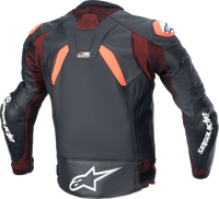 ALPINESTARS GP Plus R v4 Rideknit? Leather Jacket - Black/Red Fluo/White