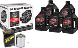 MAXIMA RACING OIL Quick Change M8 Synthetic 20W-50 Oil Change Kit - Chrome Filter 90-129015PC