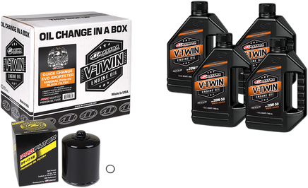 MAXIMA RACING OIL Evo/Sportster Quick Oil Change Kit - Black Filter 90-069014PB