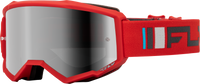 Zone Goggle Red/Charcoal W/ Silver Mirror/Smoke Lens
