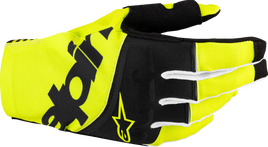 ALPINESTARS Techstar MX Gloves - Black/Fluo Yellow - Santa Clara Cycle