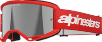ALPINESTARS GOGGLES Vision 3 Goggle - Wordmark - Red - Silver Mirror Lens 5103325-3094
