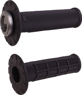 ODI Universal Lock-On Half Waffle Grips - Black/Black H21UHWB