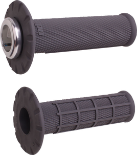 ODI Universal Lock-On Half Waffle Grips - Graphite/Silver H21UHWH