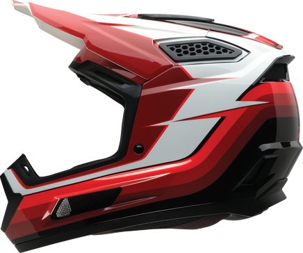 Z1R Dirt Maxx Helmet - Vortex - Red/White - Medium 0110-9336
