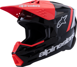 ALPINESTARS SM3 Helmet - Radium - Gloss Black/Red Fluo/White - Medium 8300826-1553-M