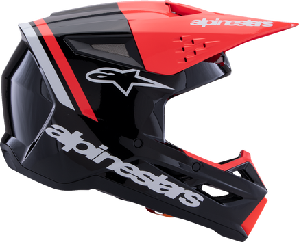 ALPINESTARS SM3 Helmet - Radium - Gloss Black/Red Fluo/White - Medium 8300826-1553-M