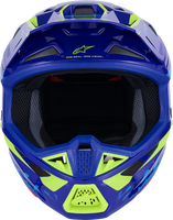 ALPINESTARS SM7 Helmet - Deed - Gloss Blue/Yellow Fluo - Small 8302426-7253-S