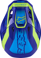 ALPINESTARS SM7 Helmet - Deed - Gloss Blue/Yellow Fluo - Small 8302426-7253-S