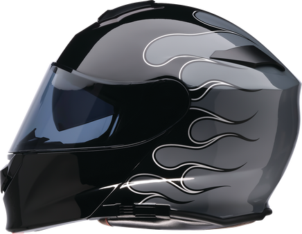 Z1R Solaris 2.0 Modular Helmet - Flame - Black/Gray - Small 0100-2653