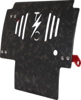 THRASHIN SUPPLY CO. Skid Plate - Carbon Fiber/Forged - With Red Brackets - FLHX/FLTRX TSC-3035-2