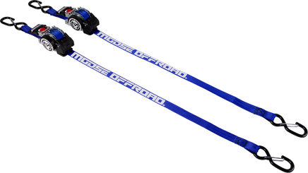 MOOSE OFFROAD Tie Down - Retractable Ratchet - 1" x 10' - Blue 3920-0552