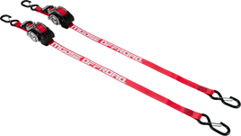 MOOSE OFFROAD Tie Down - Retractable Ratchet - 1" x 10' - Red 3920-0551