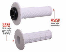 Universal Lock On Grips Pro Half Waffle White/Black (Soft)