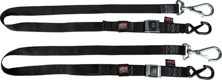 Tie Down Cam Sec Hooks/Swivel 1.5"X6' Blk/Blk  W/Storage Bag