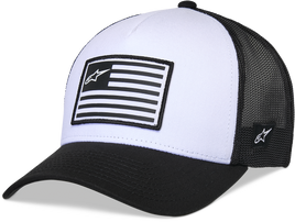 Flag Snapback Hat White/Black